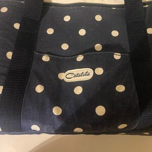 Catalina large insulated blue tote bag